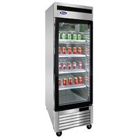 Atosa Upright Refrigerator w/ One Glass Door & Stainless Interior/Exterior - Bottom Mount (Alternate View 2)