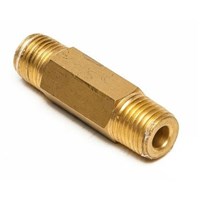 Brass Hex Nipple - 1/4" NPT, 9/16" Hex, 2.5" Length - Right Hand Thread (Alternate View 1)