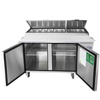 Atosa 67-in Refrigerated Pizza Prep Table w/ 9 Stainless Steel Pans (Alternate View 2)
