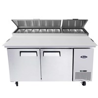 Atosa 67-in Refrigerated Pizza Prep Table w/ 9 Stainless Steel Pans (Alternate View 3)