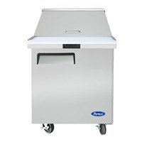 Atosa 27-in Refrigerated Mega Top Sandwich Prep Table w/ 12 Stainless Steel Pans / 27'' Mega top Sandwich Prep. Table with 12 S/S Pan