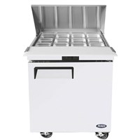 Atosa 27-in Refrigerated Mega Top Sandwich Prep Table w/ 12 Stainless Steel Pans (Alternate View 3)