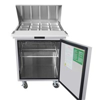 Atosa 27-in Refrigerated Mega Top Sandwich Prep Table w/ 12 Stainless Steel Pans (Alternate View 6)