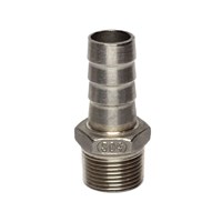 3/4" NPT to 3/4" Barb Stainless Steel Fitting / 