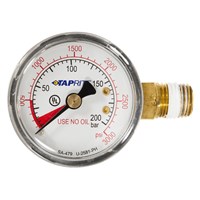 Taprite 3000psi Gauge, Left Hand Threads, Right Inlet (Alternate View 1)