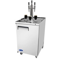 NitroNow Empowered Stainless Triple Faucet On-Demand Nitro Coffee Kegerator / 