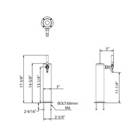 Talos 3" Column Tower - 1 Tap Draft Beer Tower (Alternate View 2)
