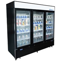 Atosa Upright Refrigerator/Merchandiser / Three Door, Black Cabinet (69.5cuft) - Bottom Mount (Alternate View 2)
