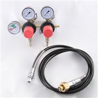 Taprite Dual Body Wall Mount Regulator w/ High Pressure Hose / 