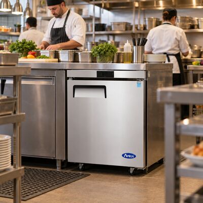 Atosa MGF24FGR 24-Inch Shallow Depth Undercounter Freezer (Alternate View 2)