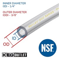 KLEARON™ 73 Series K010 Clear PVC Tubing (1/4" ID X 3/8" OD) - 100 ft Roll (Alternate View 2)