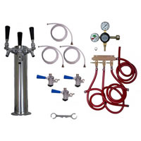 Taprite Kegerator Tower Conversion Kit - 3 Taps / 