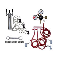 3 Faucet Tower Keg Kit - BALL LOCK / 