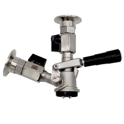 Sanke D Coupler with Tri-Clamp Fittings & Ball Valves (SS) / Sanke D Coupler - Tri-Clamp Fittings & Ball Valves