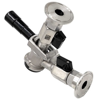 Sanke D Coupler with Tri-Clamp Fittings & Ball Valves (SS) (Alternate View 2)
