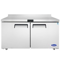 Atosa Worktop Refrigerator - 60-in Wide/Two Door w/ Backsplash (Alternate View 1)