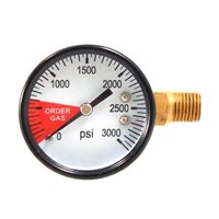 Regulator Gauge (LHT) 0-3000 PSI - 2" Diameter, 1/4" MPT (Alternate View 1)