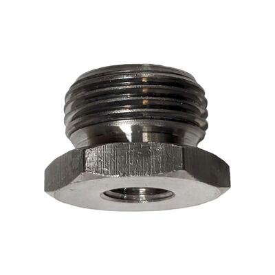 GovReg® Stainless Adapter - Male Beer Nut Thread (29/32-14) to Female 1/4" FFL (7/16-20) / 