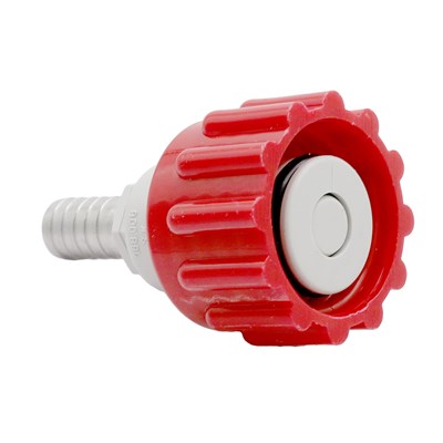 BIB Bag Connector - Screw On with SS Barb (COKE) (Alternate View 2)