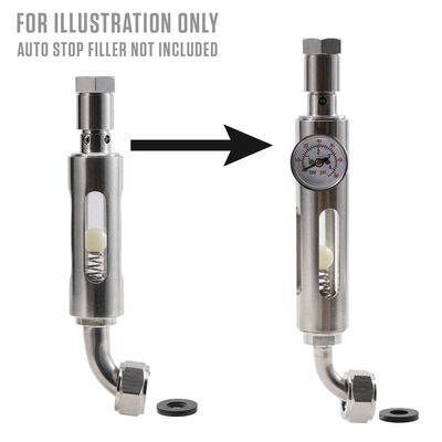 Pressure Gauge for PRO Keg Filler Auto Stop (Alternate View 2)