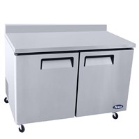Atosa Worktop Refrigerator - 48-in Wide/Two Door w/ Backsplash (Alternate View 2)