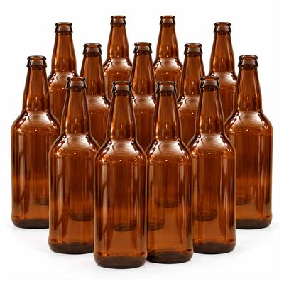 Amber Beer Bottles, 22 oz (Alternate View 1)