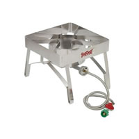 Stainless Propane Burner with Full Windscreen / 