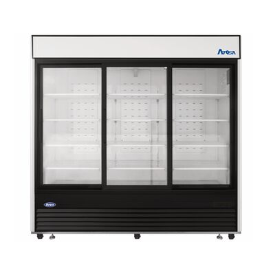 Atosa MCF8729GR 81-Inch 3-Door Sliding Glass Refrigerator (Alternate View 1)