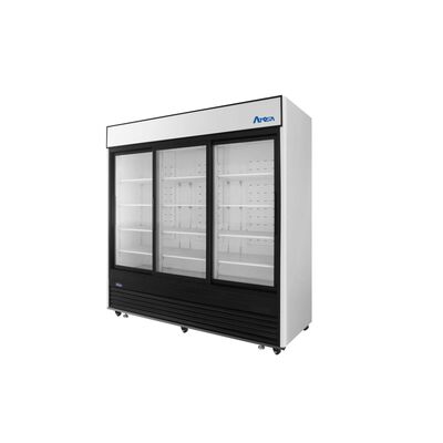 Atosa MCF8729GR 81-Inch 3-Door Sliding Glass Refrigerator (Alternate View 2)