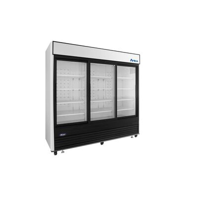 Atosa MCF8729GR 81-Inch 3-Door Sliding Glass Refrigerator (Alternate View 3)
