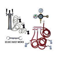 3 Faucet Tower Keg Kit - Taprite Regulator - BALL LOCK / 