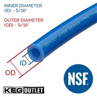 Blue Beverage Hose (5/16" ID X 9/16" OD) (Alternate View 2)