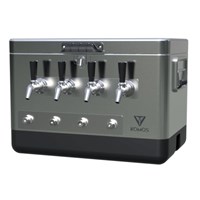 Komos™ Pro Stainless Steel Draft Jockey Box - 4 Faucet (Front Entry) (Alternate View 2)