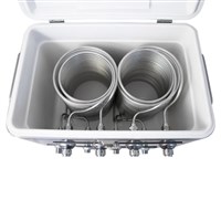 Komos™ Pro Stainless Steel Draft Jockey Box - 4 Faucet (Front Entry) (Alternate View 3)