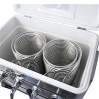 Komos™ Pro Stainless Steel Draft Jockey Box - 4 Faucet (Front Entry) (Alternate View 5)