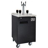 Nitro Coffee Commercial Grade Kegerator - 3 Nitro Faucets (Black) / 