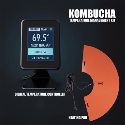 Kombucha Fermenter Heating Kit (FTSs Controller + Conical Heating Pad) (Alternate View 2)