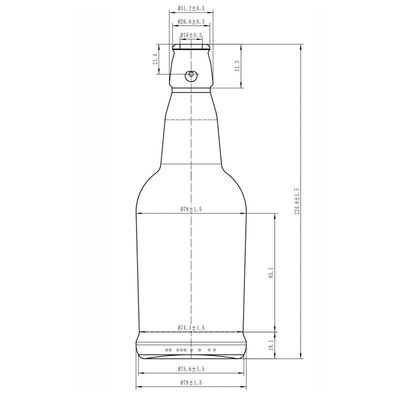 Amber Flip Top Beer Bottles (500ml/16oz Growlers) (Alternate View 3)