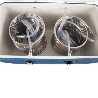 Dual Faucet Jockey Box with 50' Stainless Steel Coils (Alternate View 3)