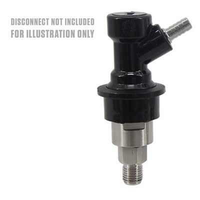 Liquid Ball Post (for Ball Lock Disconnects) with 1/4" MFL (Alternate View 2)