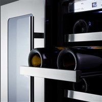 Summit Undercounter / Bult-in Wine Cooler & Beverage Center w/ Glass Doors (Alternate View 3)