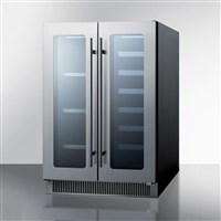 Summit Undercounter / Bult-in Wine Cooler & Beverage Center w/ Glass Doors (Alternate View 4)