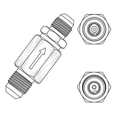 Check Valve - 304 Stainless - 1/4" MFL (Alternate View 3)