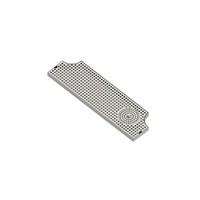 28" X 8" Surface Mount Drip Tray With Rinser – Brushed Finish – Two Side Cut-Out / 