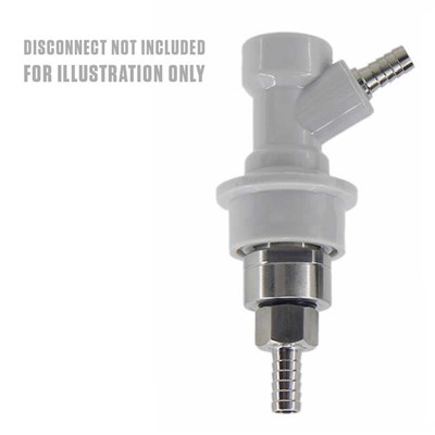 Gas Ball Post (for Ball Lock Disconnects) with 1/4" Barb (Alternate View 2)