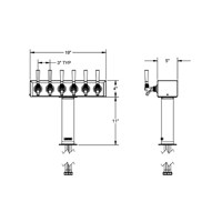 Beer Tower - 6 Faucets - Stainless Steel (Alternate View 2)