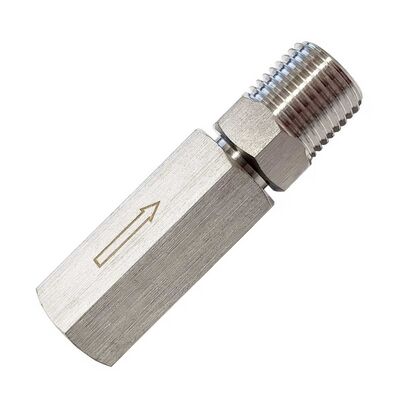 Check Valve - 304 Stainless - 1/4" FPT X MPT / Dual Stage Check Valve - 304 Stainless - 1/4" FPT