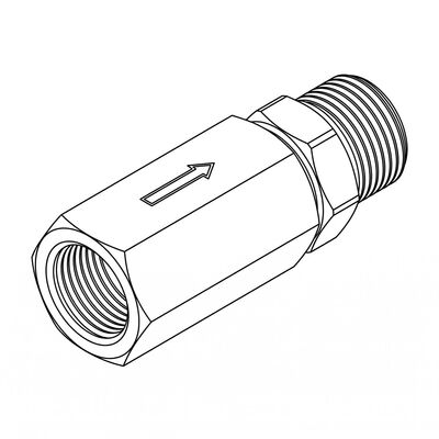 Check Valve - 304 Stainless - 1/4" FPT X MPT (Alternate View 4)
