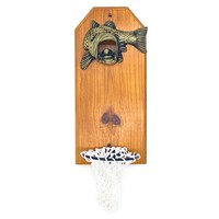 Largemouth Bass Wall Mount Bottle Opener w/ Fishing Net Bottle Cap Catcher (Alternate View 1)