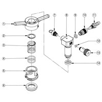 FT44T - Taprite Low Profile D System Keg Coupler Replacement Parts / 
